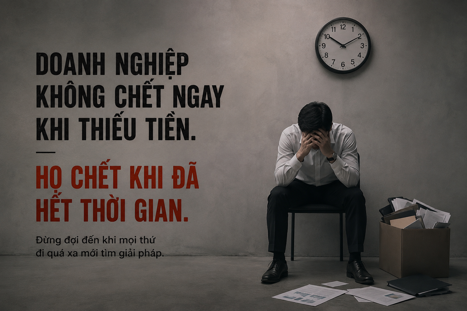 Điều nguy hiểm nhất của một doanh nghiệp không phải là thiếu tiền, mà là nghĩ mình vẫn còn thời gian